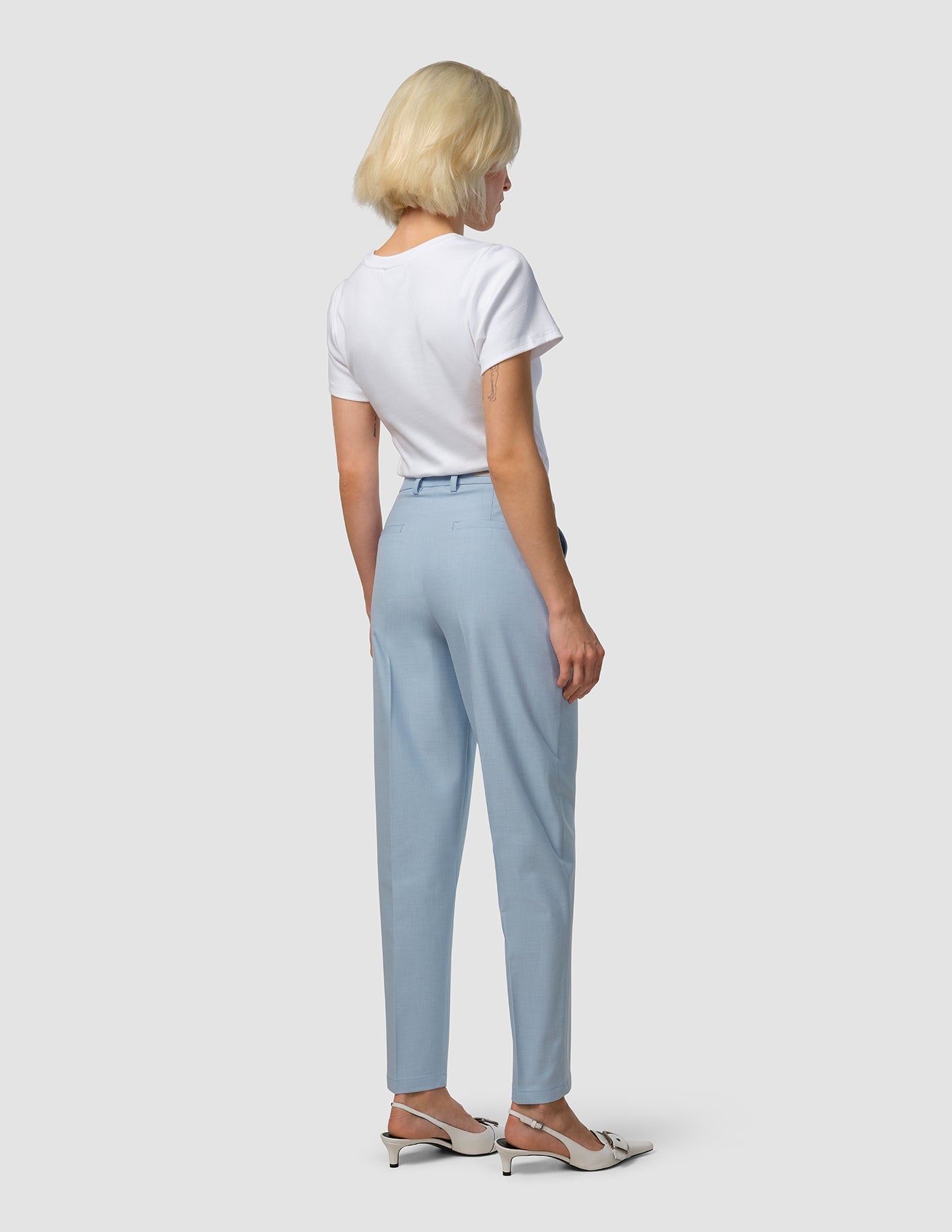 Essential Pants Tapered Sky Blue Melange